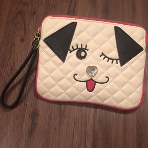 Betsey Johnson Woof Winky Dog Wristlet